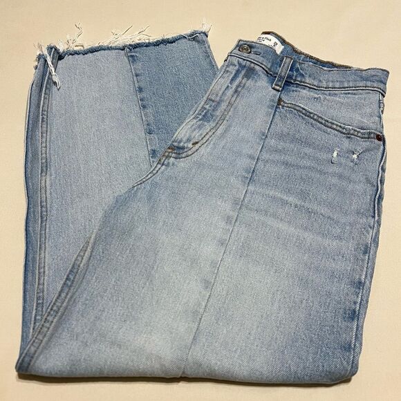 Abercrombie & Fitch Blue Ankle Cropped Jeans - Picture 2 of 12